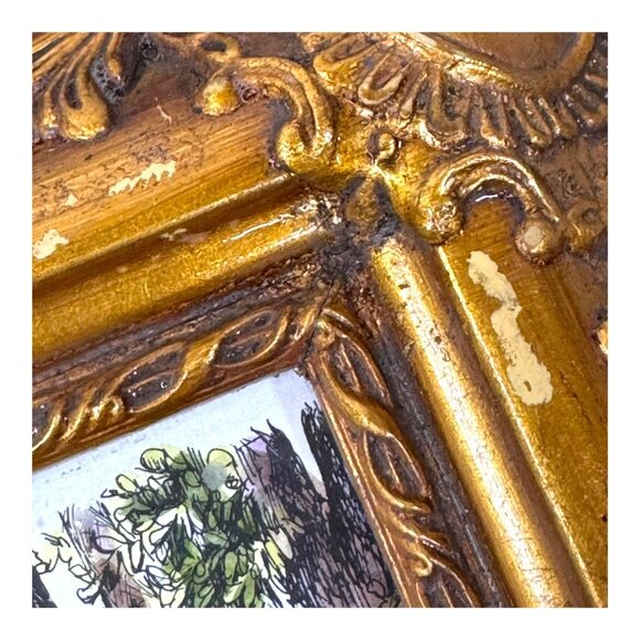 Gold Frame Longwood Mansion Art Print Southern Architectural Masterpiece Signed - Picture 13 of 14